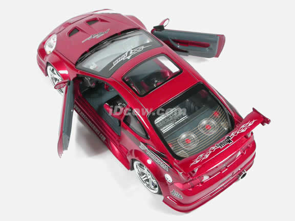2002 Acura RSX Diecast model car 1:18 scale from Muscle Machines - Burgundy