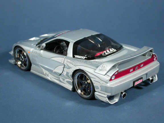 2003 Acura NSX Turbo diecast model car 1:18 scale die cast from Muscle Machines - Silver