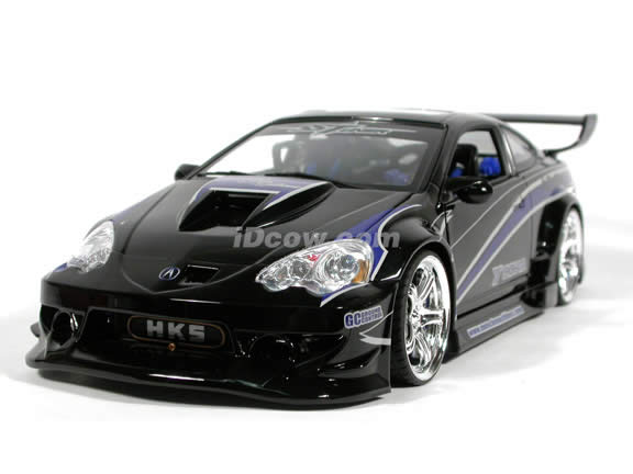 2002 Acura RSX diecast model car 1:18 scale die cast from Muscle Machines - black