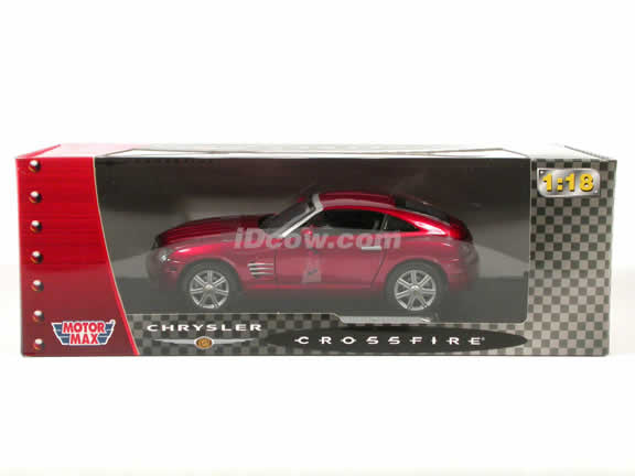 2004 Chrysler Crossfire diecast model car 1:18 scale die cast by Motor Max - Metallic Red