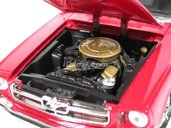 1964 1/2 Ford Mustang Convertible diecast model car 1:18 scale die cast by Motor Max - Red