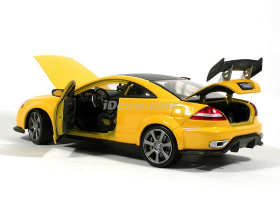 2003 Honda Accord Custom Tuner diecast model car 1:18 scale die cast by Motor Max - Yellow