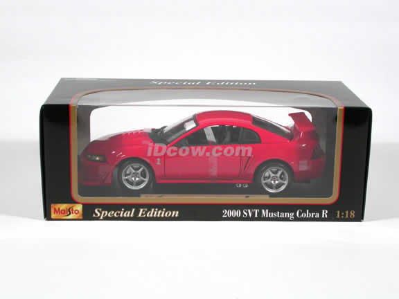 2000 Ford Mustang SVT Cobra diecast car model 1:18 scale die cast by Maisto - Red