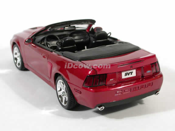 2003 Ford Mustang SVT Cobra Diecast model car 1:18 scale convertible by Maisto - Dark Red Convertible