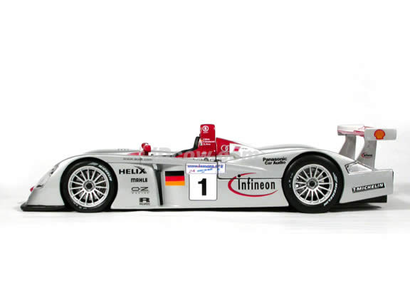 2001 Infineon Audi R8 #1 Le Mans diecast model race car 1:18 scale die cast by Maisto