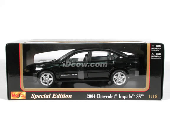 2004 Chevy Impala SS diecast model car 1:18 scale die cast by Maisto - Black