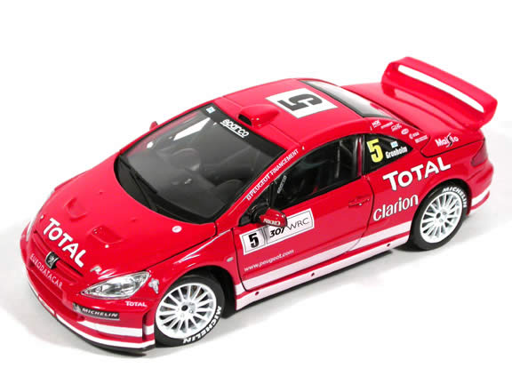 2004 Peugeot 307 WRC #5 diecast model car 1:18 scale die cast by Maisto