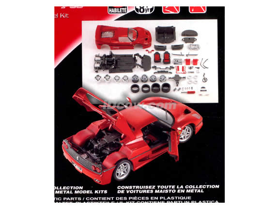 1995 Ferrari F50 diecast model car kit 1:18 die cast by Maisto - Red