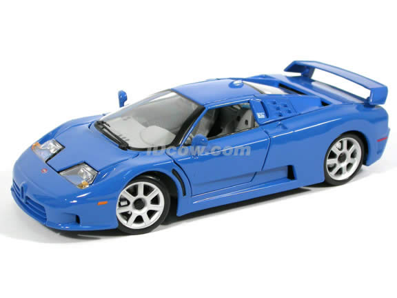 1994 Bugatti EB 110 diecast model car 1:18 scale die cast by Bburago - Blue