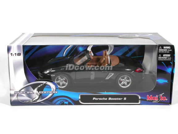 2005 Porsche Boxster S diecast model car 1:18 scale die cast by Maisto - Metallic Black