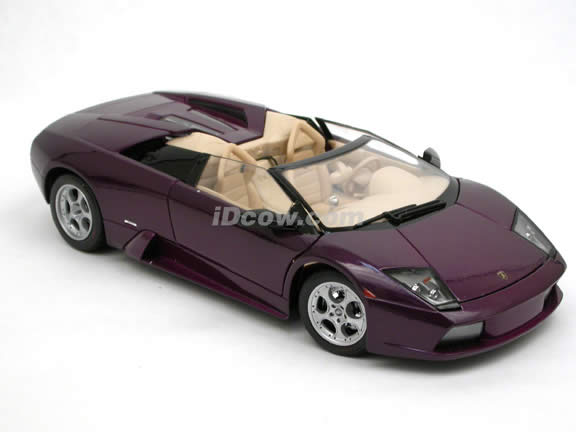 2005 Lamborghini Murcielago Roadster diecast model car 1:18 scale die cast by Maisto - Purple 31636