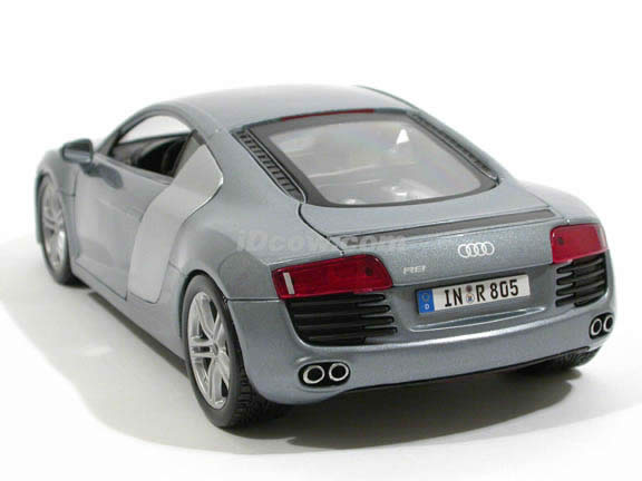 2008 Audi R8 diecast model car 1:18 scale die cast by Maisto - Light Blue Metallic 36143