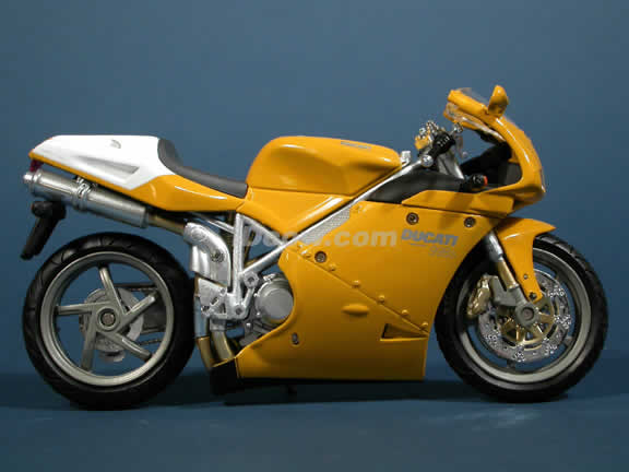 Ducati 998s Model Diecast Motorcycle 1:12 die cast by NewRay - Yellow