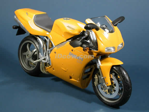 Ducati 998 Model Diecast Motorcycle 1:6 die cast by NewRay - Yellow