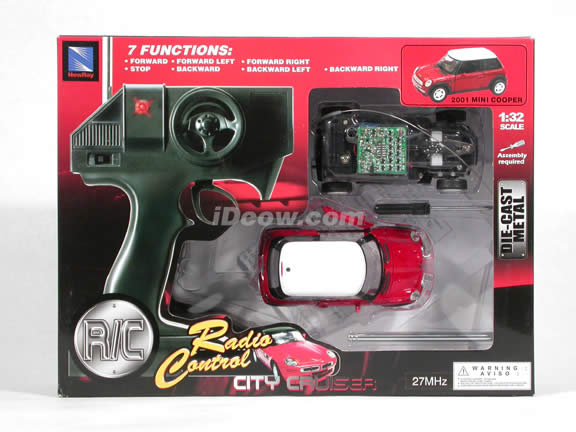 2001 RC Mini Cooper diecast model car - Red