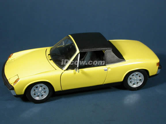 Porsche 914 diecast model car 1:18 scale die cast by Revell - Yellow