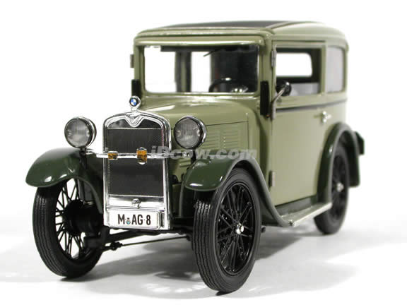 1928 BMW Dixi diecast model car 1:18 scale die cast by Ricko Ricko - Olive Green