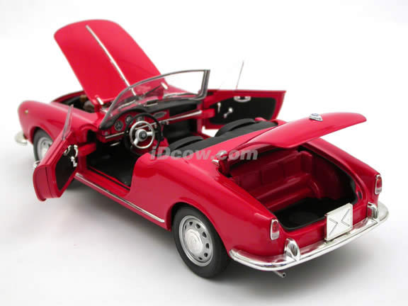 1959 Alfa Romeo Giulietta Spider diecast model car 1:18 scale die cast by Ricko Ricko - Red 32142