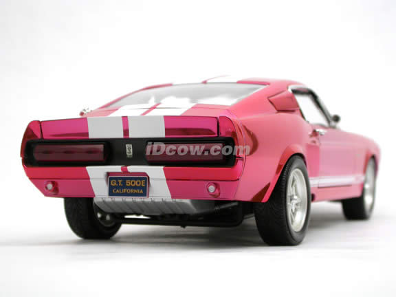 1967 Ford Mustang Shelby GT500E Eleanor diecast model car 1:18 scale die cast by Shelby Collectibles - Chrome Red DC500ELC03