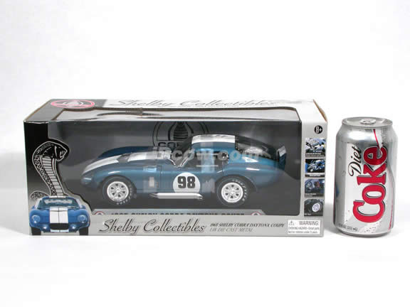 1965 Shelby Cobra Daytona Coupe diecast model car 1:18 scale by Shelby Collectibles - Blue DC28901 Limited