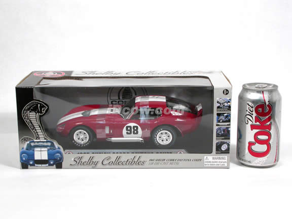 1965 Shelby Cobra Daytona Coupe diecast model car 1:18 scale by Shelby Collectibles - Red DC28902 Limited