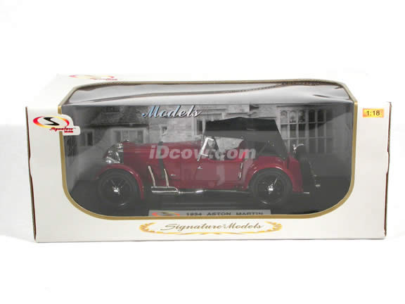 1934 Aston Martin MKII diecast model car 1:18 scale die cast by Signature Models - Maroon