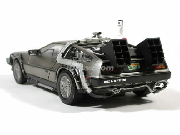 1982 DeLorean - Back To The Future II Diecast model car 1:18 scale die cast by Sun Star - Stainless Steel