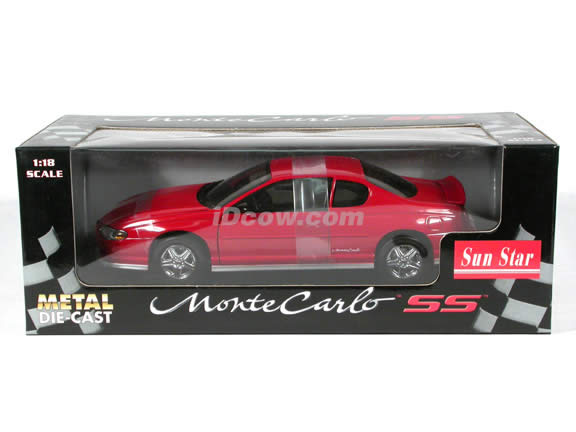 2003 Chevrolet Monte Carlo SS Diecast model car 1:18 scale die cast by Sun Star - Red