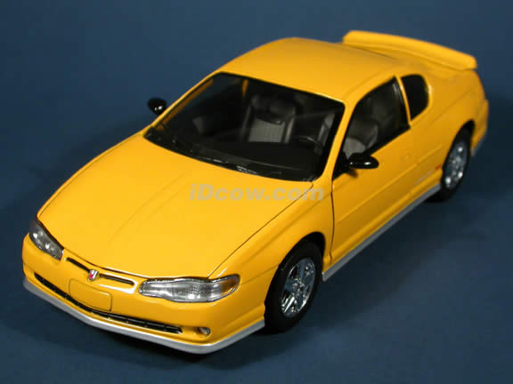 2003 Chevrolet Monte Carlo SS Diecast model car 1:18 scale die cast by Sun Star - Yellow