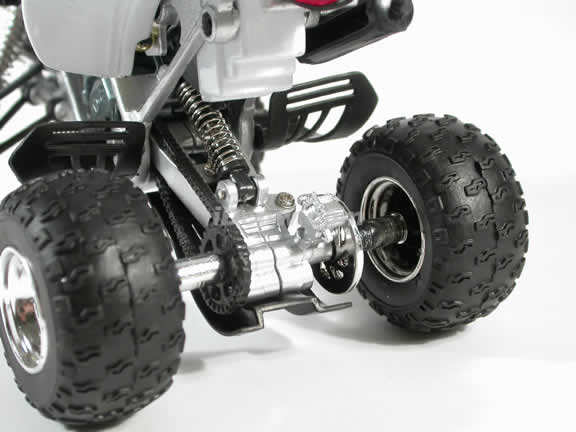 Yamaha Raptor 660R Model Diecast ATV 1:12 die cast by NewRay - Silver Black