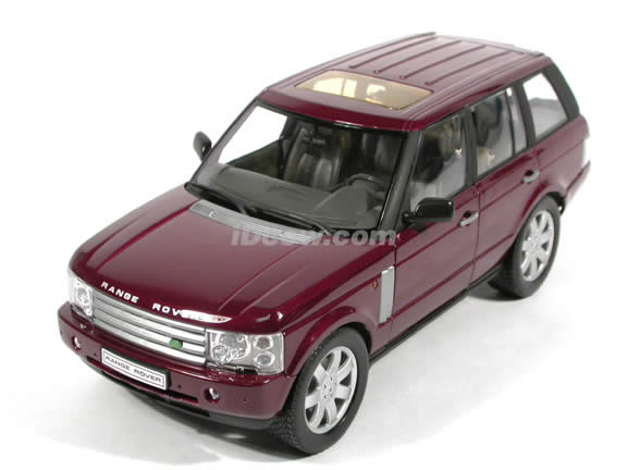 2003 Land Rover Range Rover diecast model car 1:18 scale die cast by Welly - Maroon