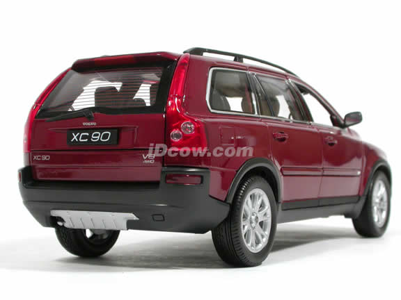 2005 Volvo XC90 V8 diecast model car 1:18 scale die cast by Welly - Dark Red 12549w