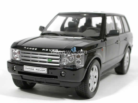 2003 Land Rover Range Rover diecast model car 1:18 scale die cast by Welly - Black 12536W