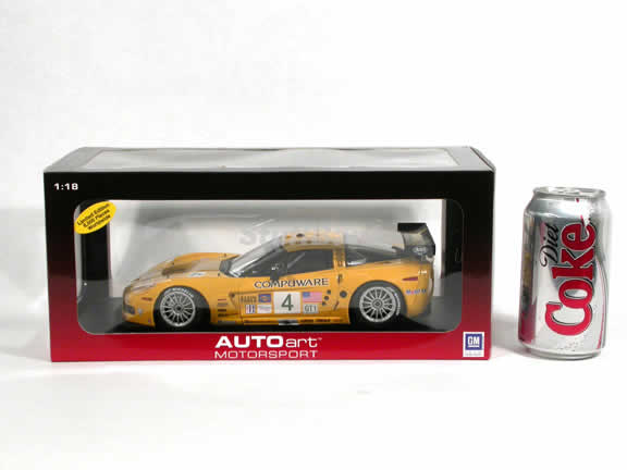 2005 Chevrolet Corvette C6R #4 diecast model car 1:18 scale Laguna SECA Winner by AUTOart - 80550