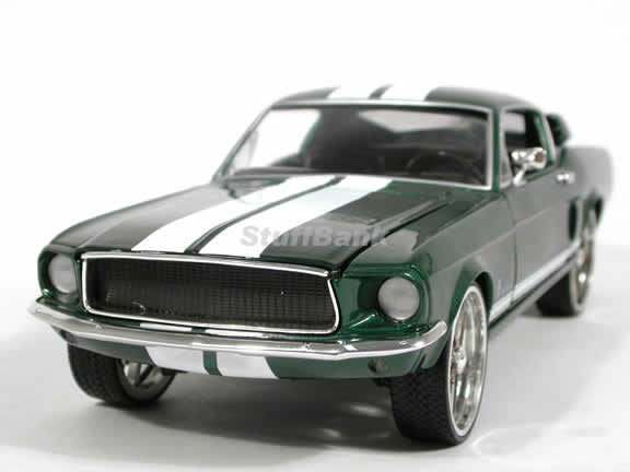 1967 Ford Mustang diecast model car 1:18 scale Fast and Furious 3 Tokyo Drift by Ertl - Green 53611A